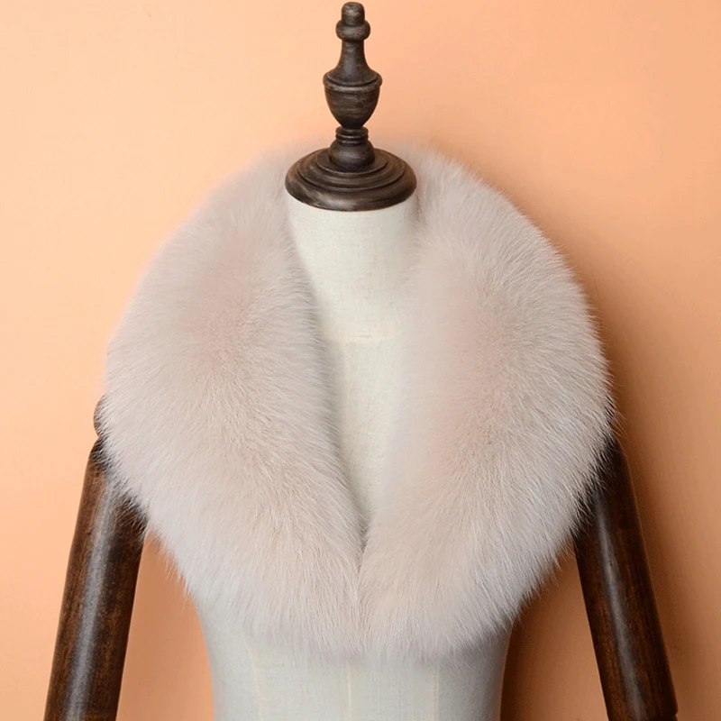 Новинка 100% роскошный женский шарф хомут с воротником из натурального Лисьего