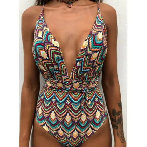 Горячее предложение 2019 новый сексуальный купальник женский цельный Бандаж с