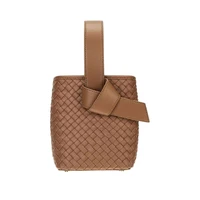 2021 women luxury new weaving designer crochet bag handmade straw leather tote bags elegant ladies bucket handbags