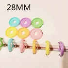 30 шт. 28 мм цветное пластиковое кольцо для связывания с отверстием в виде гриба, свободная листовая связывающая Пряжка, связывающая катушка