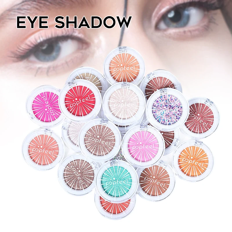 

Палитра монохромных теней для век 20 шт., набор блестящих пигментированных блестящих теней для век, стойкий макияж, инструмент для повседнев...