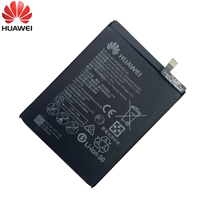 100% Оригинальный 4000 мА/ч HB396689ECW батарея для Huawei Y9 2018/ Honor 8C BKK TL00 FLA LX1 LX2 LX3 L22 играть