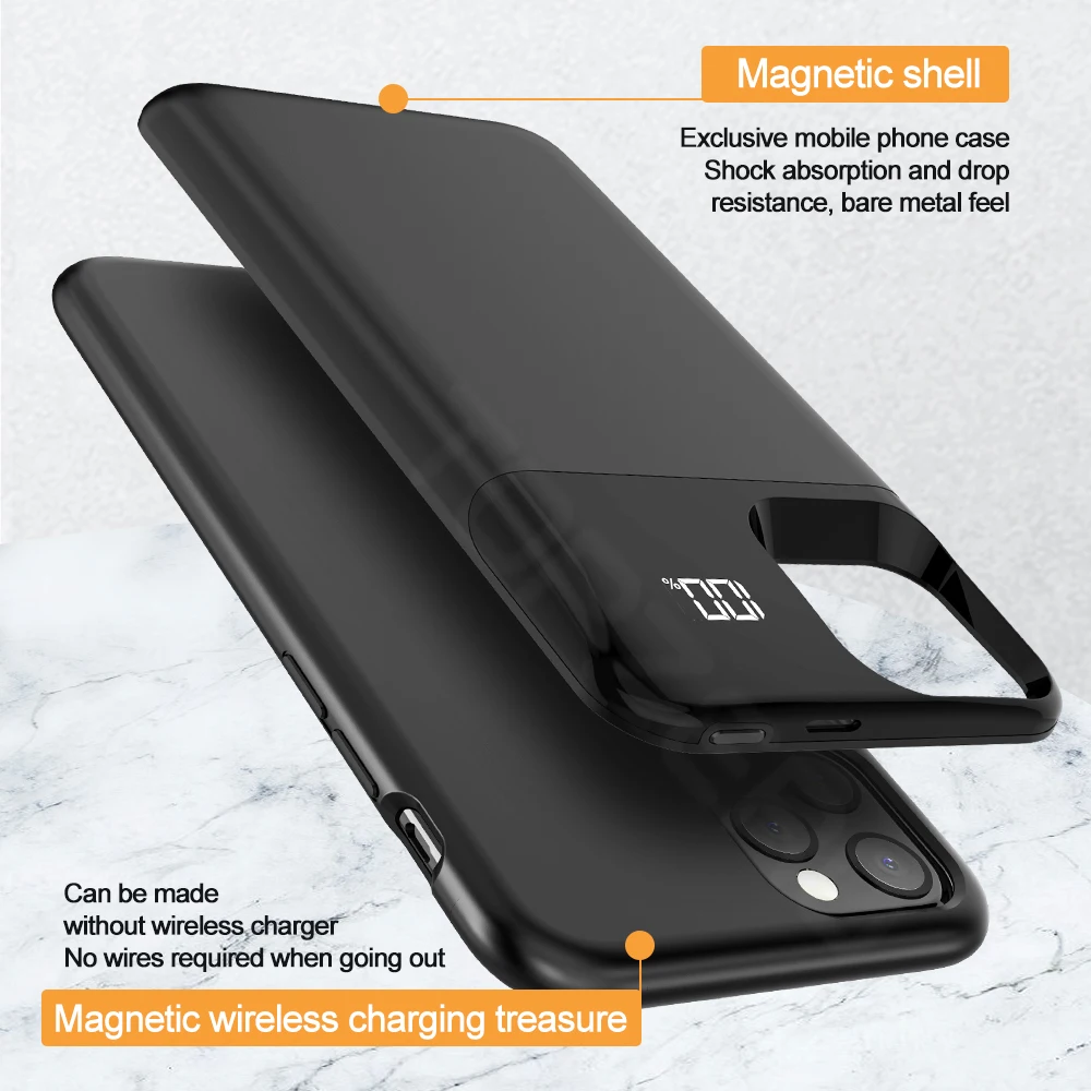 Магнитный чехол для беспроводного зарядного устройства iPhone X XS Max XR 11 Pro внешнего