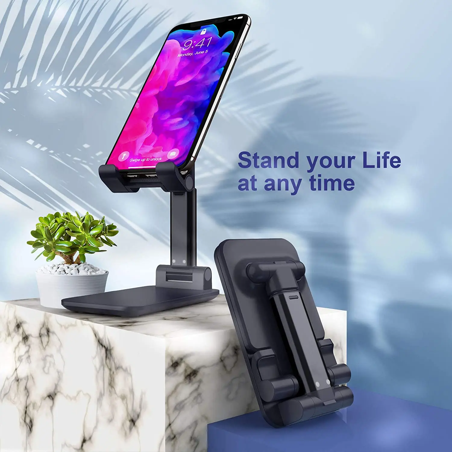 

Universal Desk Phone Holder Stand For iPhone Foldable Extend Desktop Tablet Mobile Phone Mount For Samsung Xiaomi Adjustab