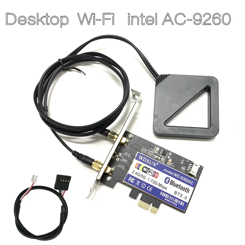 Двухдиапазонный Настольный PCI-E 1X беспроводной-AC 9260 Intel 9260NGW 802.11ac 5 ГГц 1,73 Гбит/с WiFi Bluetooth 5,0 игровой адаптер для Windows 10