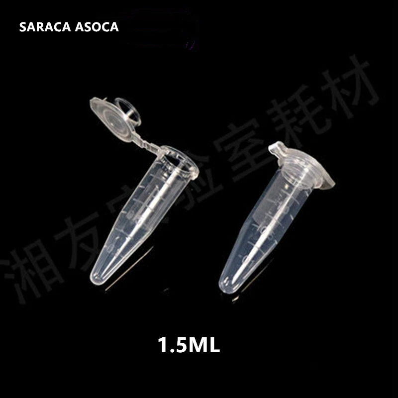 

500PCS/LOT 1.5ML Sharp Bottom With Cap Centrifuge Tube Laboratory Plastic EP Tube With Scale Refillable Bottles