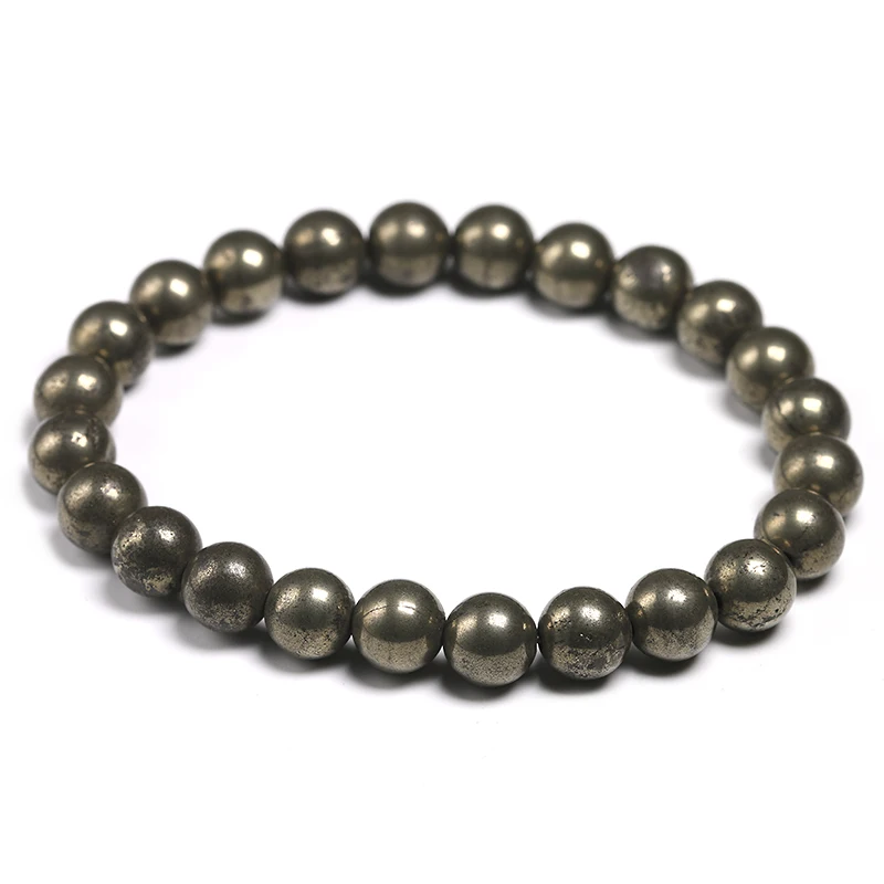 Браслет из натурального пирита модные ювелирные изделия ниток браслеты