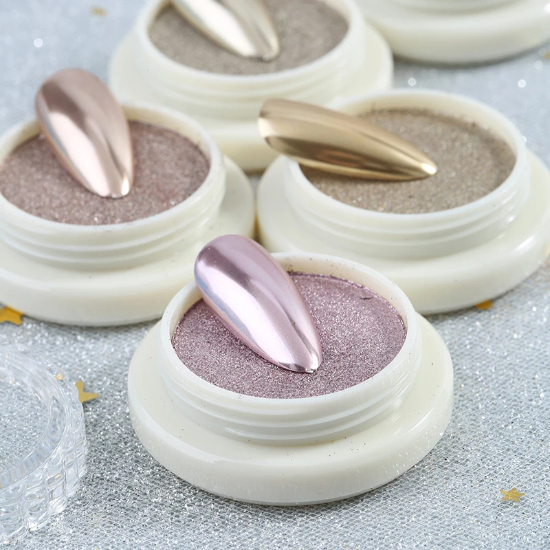

Mirror Bubble Solid Powder Holographics Nail Chrome Pigment Dazzling Dust DIY Salon Glitter Powder Laser Nail Art Decorations