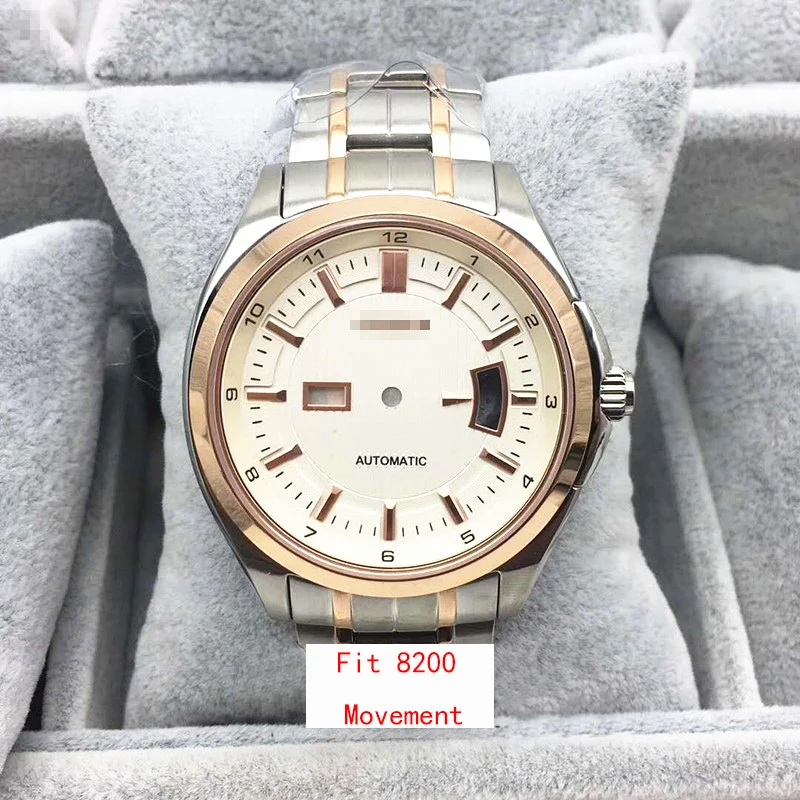 

FOR CITIZEN Watch 8200 8205 Movement Case Set Watch Accessories Case Band Fit Sapphire Hollow Out Stainless Steel Strap 41MM