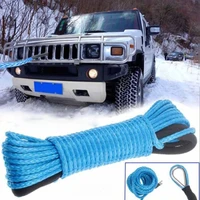 4 8mm15m2 5 tons synthetic winch rope line recovery cable for atv utv truck boat winch towing rope
