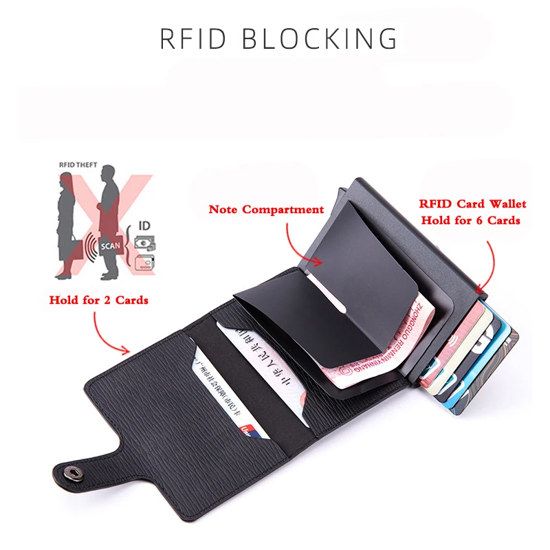 BISI GORO RFID держатель для карт с застежкой узором новинка клатч из искусственной
