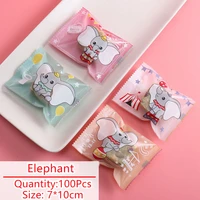 100pcslot soap cookie packaging bag four color 4in1 cartoon lovely circus show elephant sugar gift wrap baby shower party bags
