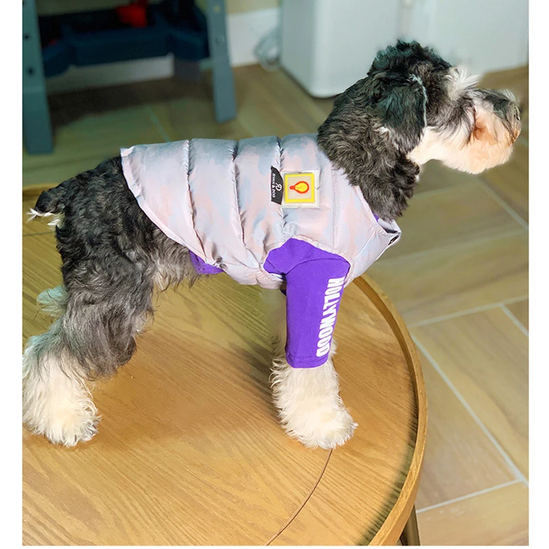 Светоотражающая светящаяся Одежда для собак индукционный свет зимний теплый