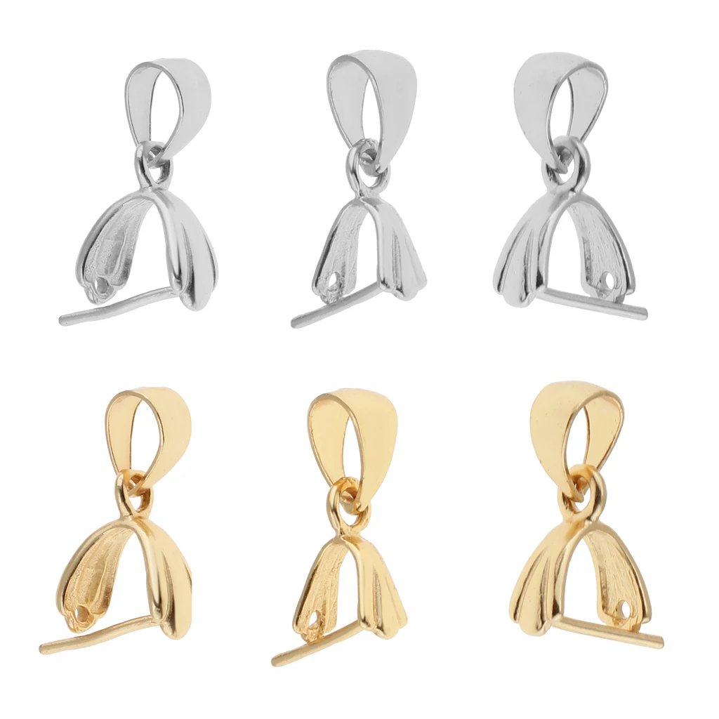 6 шт. 925 пробы зажим для зажима фиксации шарика Подвески изготовления ювелирных