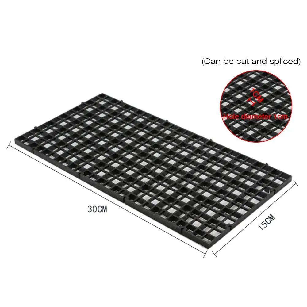 

4 Pcs Aquarium Divider Tray Plastic Grid Aquarium Egg Crate Light Diffuser Fish Tank Divider With 8 Pcs Sucker Clip Cleaner