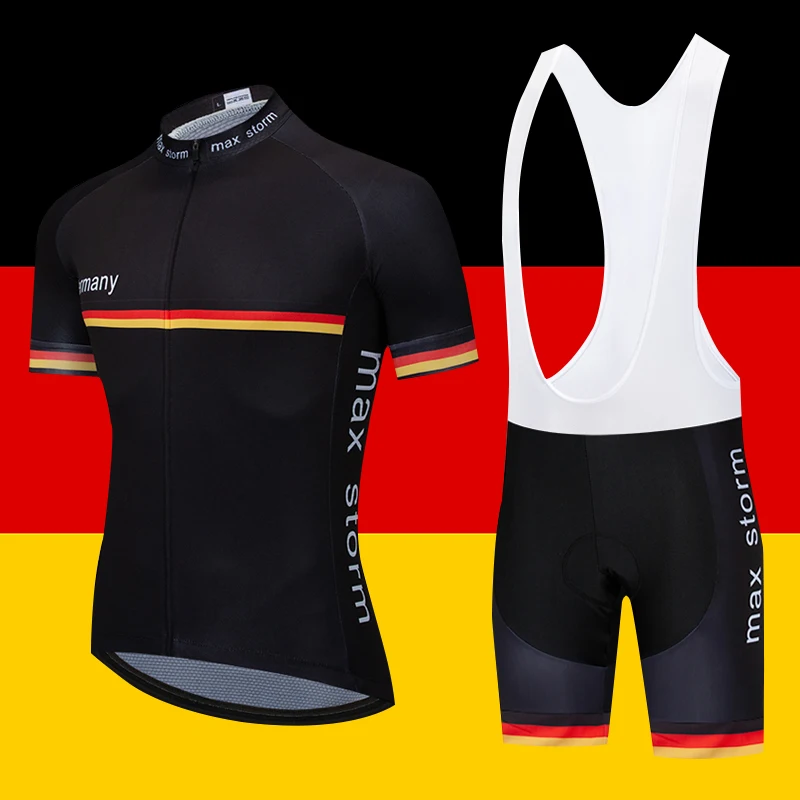 Новинка 2019 немецкая черная командная веломайка/комплекты для велоспорта