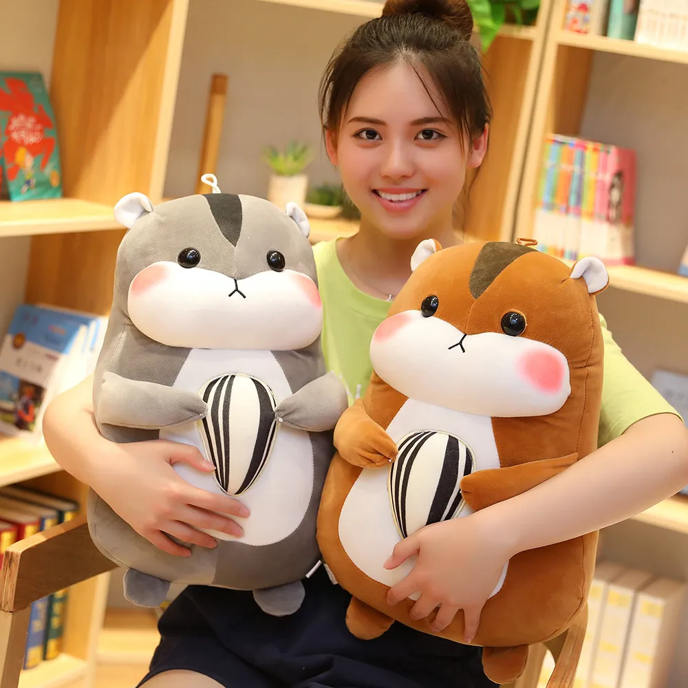 

1Pcs Cute Hamster Plush Toy Stuffed Soft Animal New Hamster Pillow Kawaii Birthday Gift for Children Hamster Plush Cushion Sofa