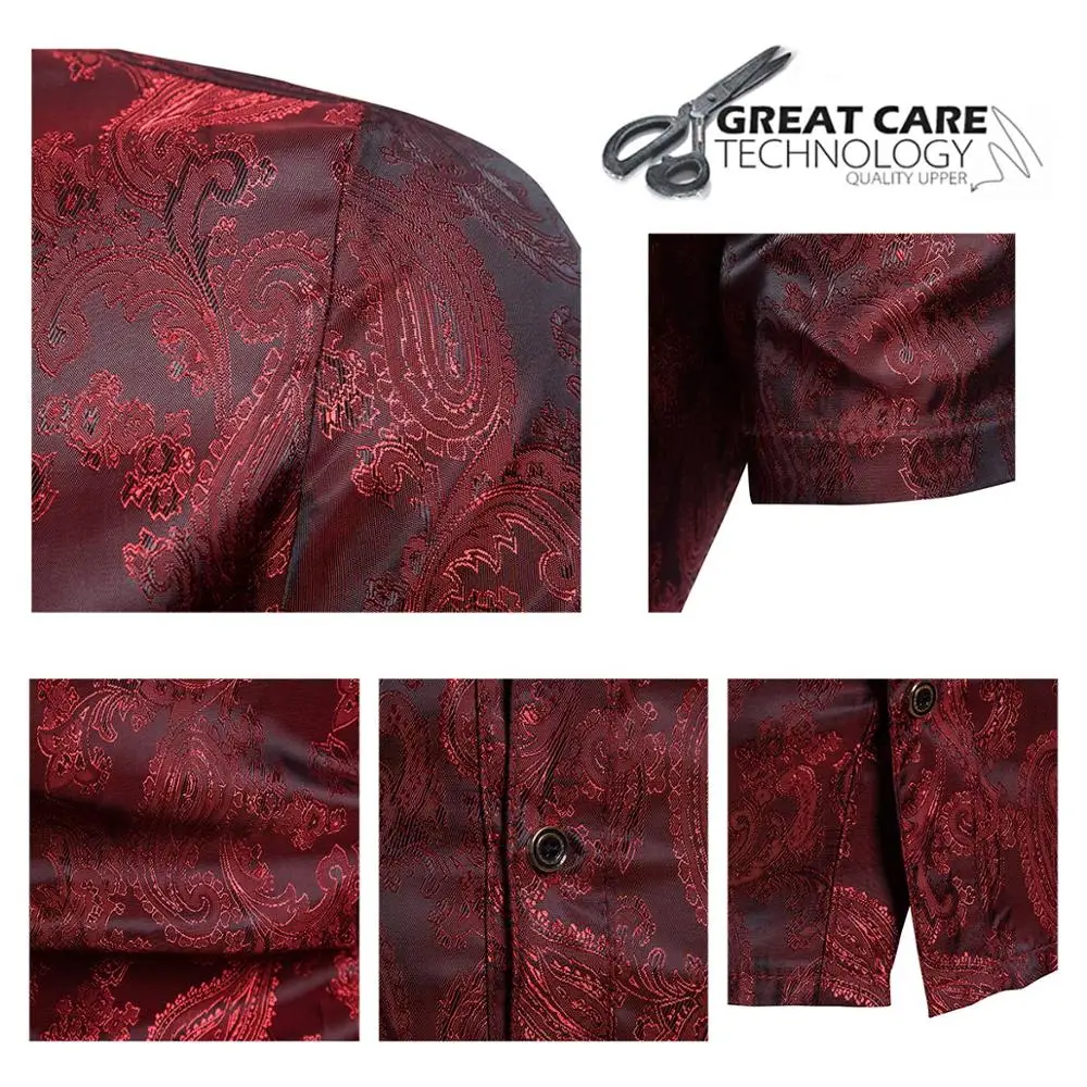 Мужская рубашка с коротким рукавом и принтом пейсли Размеры M- 3XL | одежда