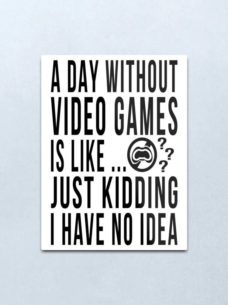 День без видео игры похож на #1 металлические печати жестяная вывеска бар