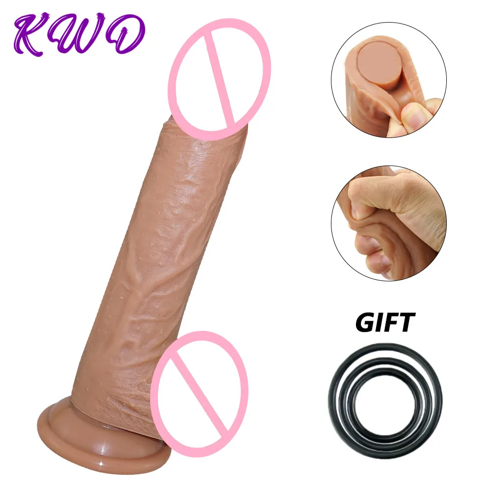 Силиконовый фаллоимитатор интимные игрушки для женщин пенис с присоской