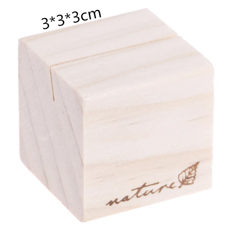 

Natural Wood Memo Clips Photo Holder Clamps Stand Card Desktop Message Crafts