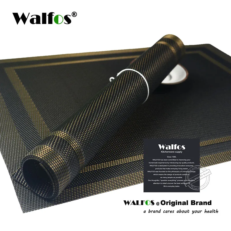 WALFOS 2 шт. столовые приборы модный ПВХ коврик для обеденного стола дисковые
