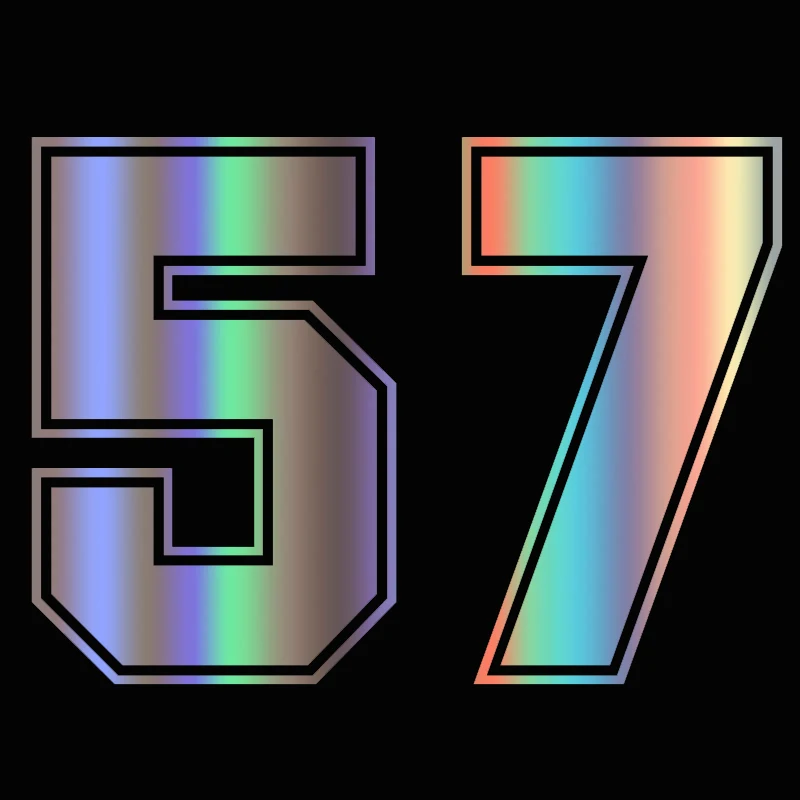 

30069# Various Sizes /Colors funny figure number 57 car sticker waterproof decal on car truck bumper rear window laptop