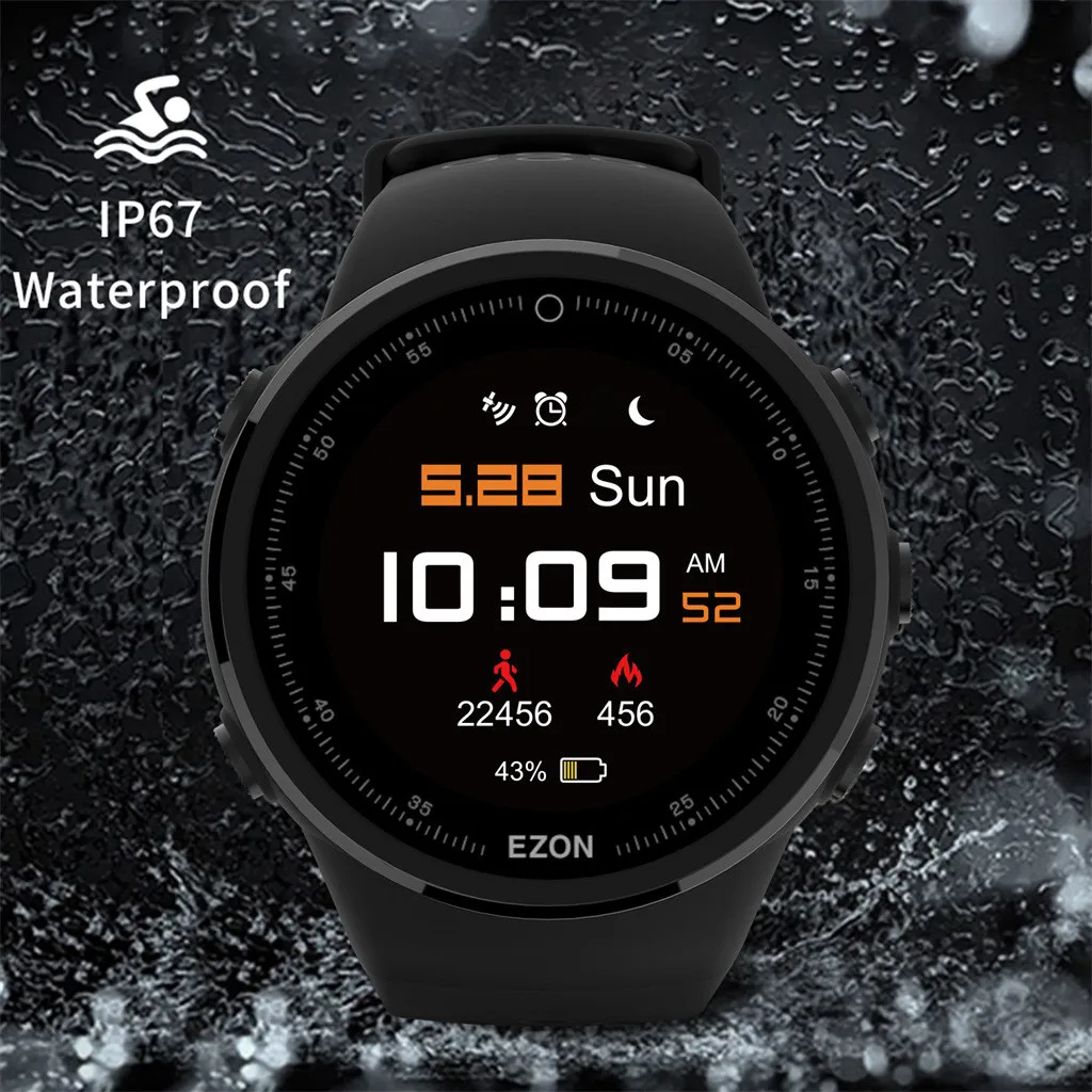 EZON T958 Смарт-часы GPS шагомер Бег Спорт сообщение напоминание Смарт Blueteeth часы с