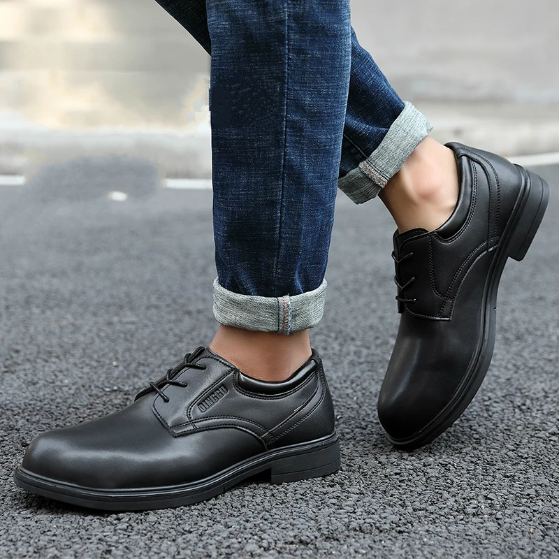 Мужская повседневная обувь в британском стиле со стальным носком Рабочая Легкие