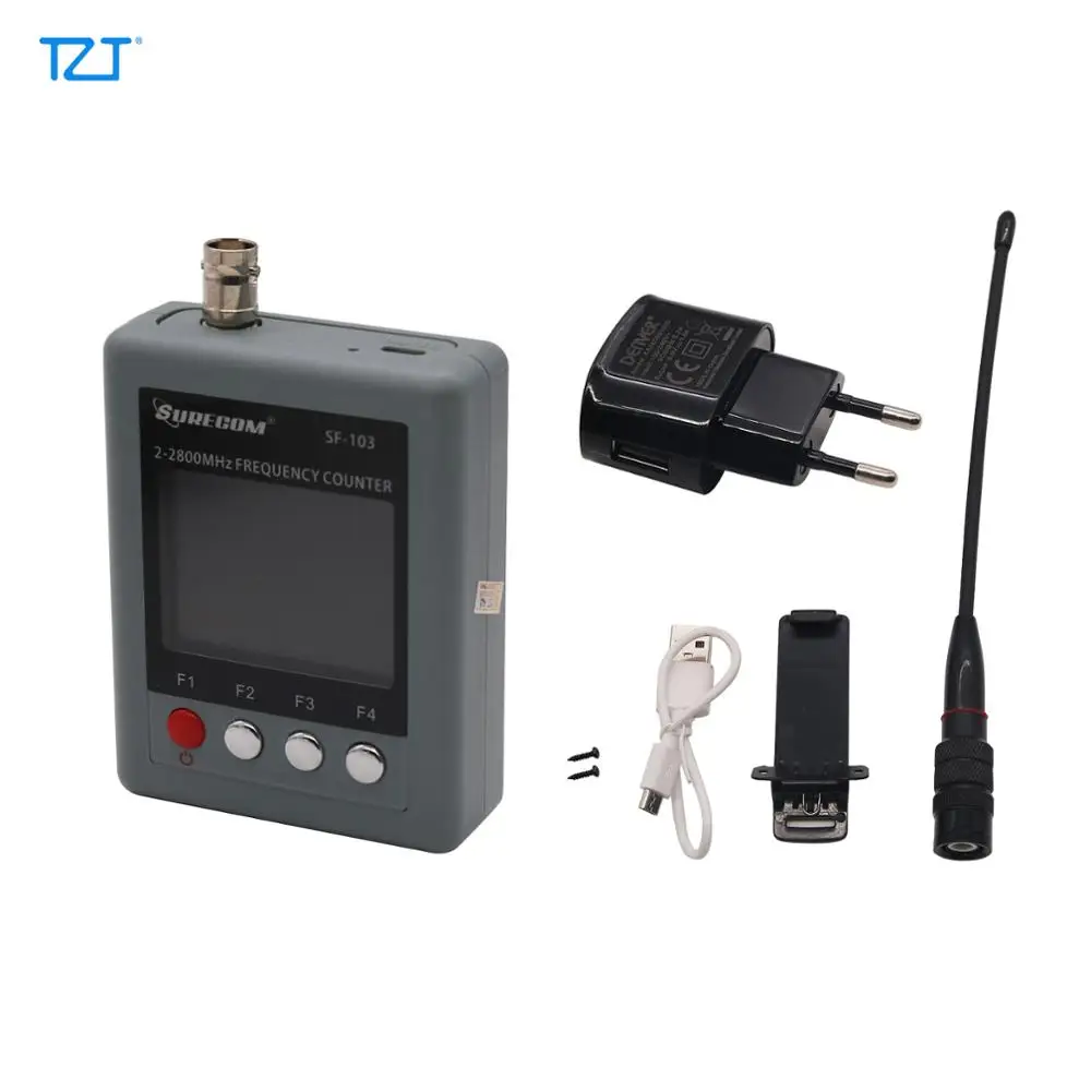 

TZT SF-103 2-2800MHz Frequency Counter Portable Frequency Meter for Analog/DMR Digital Walkie Talkie