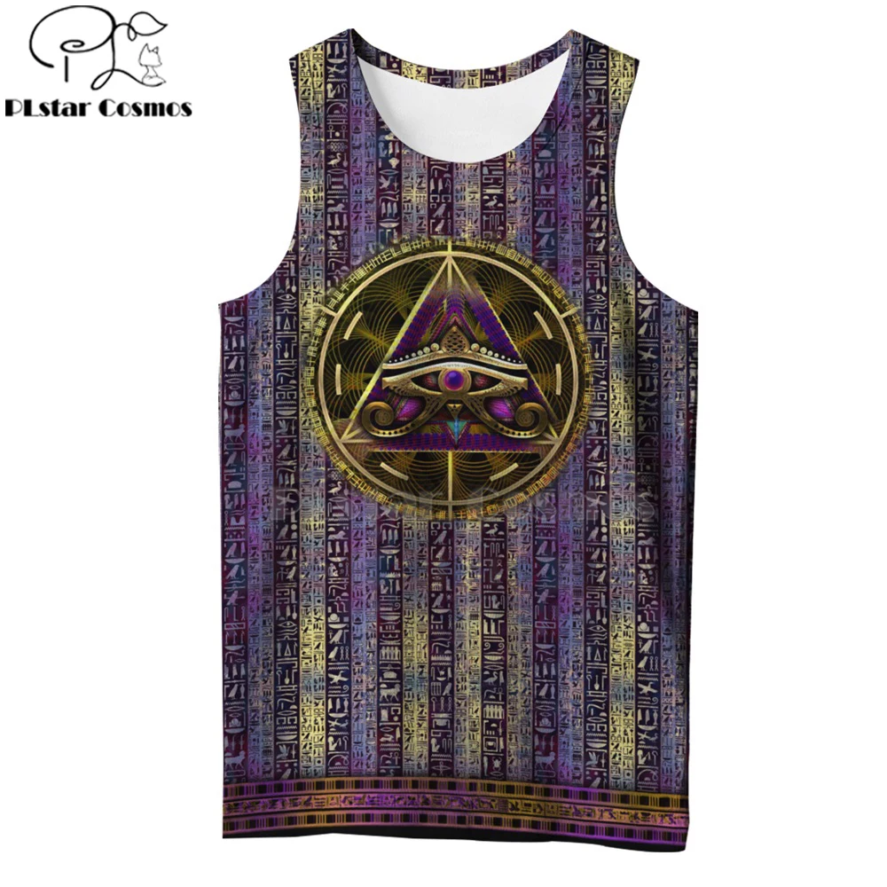 PLstar Cosmos Horus Egyptian God Eye of Egypt Pharaoh Anubis face Symbol 3DPrint унисекс Летний жилет/топ на бретелях