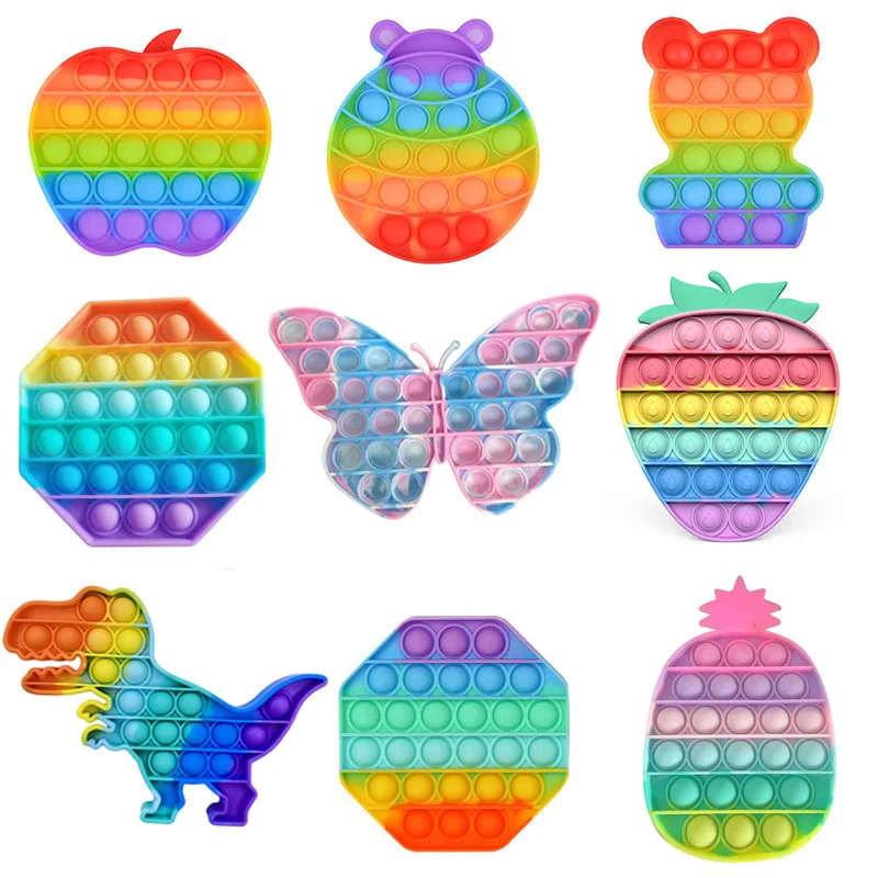 

Dinosaur Bubble Pops Fidget Kids Toy Sensory Autisim Special Need Its Anti-stress Stress Relief Squishy Fidget Toy Random Color