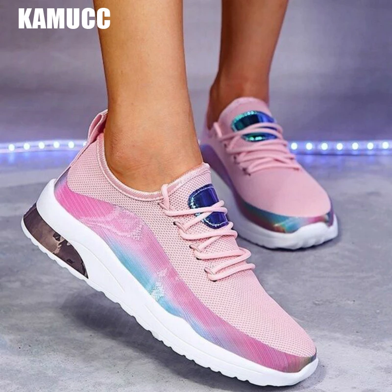 

Women Colorful Cool Sneaker Ladies Lace Up Vulcanized Shoes Casual Female Flat Comfort Walking Shoes Woman 2020 Fashion