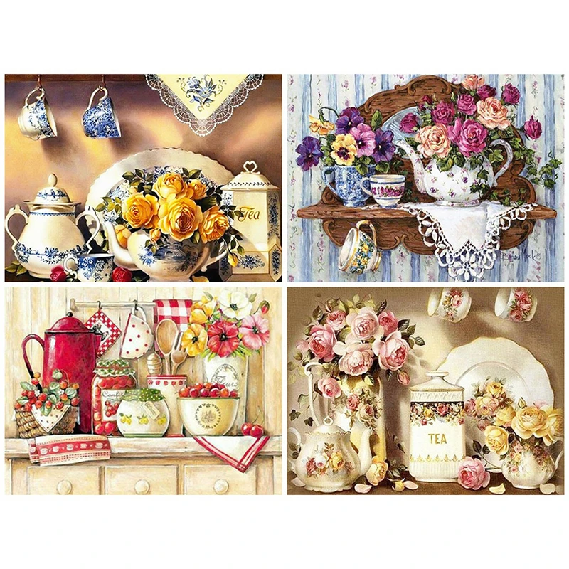 5d алмазная картина квадратная живопись кухня Новое поступление вышивка цветы