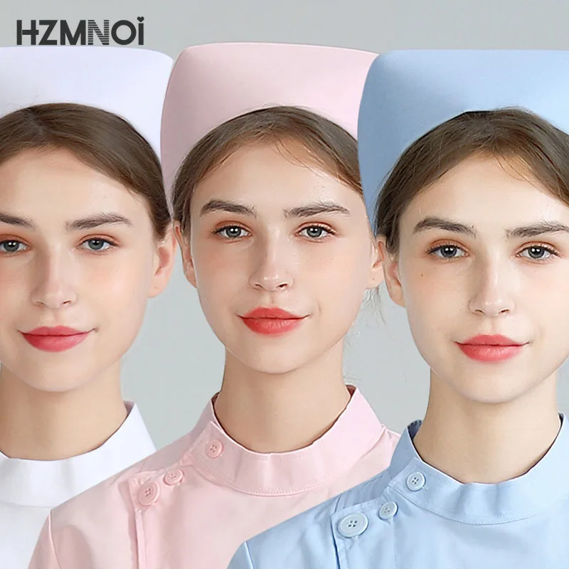 

2021 Cartoon Printed Cotton Breathable Female Medical Nurse Cap Pet Hospital Surgeon Cap Dentist Cap Beauty Salon Chef Scrub Cap