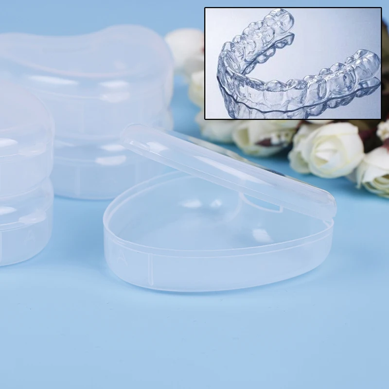 

1pc Fake Teeth Container Mouthguard Container Case Denture Storage Box Dental Orthodontic Retainer Denture Storage Box