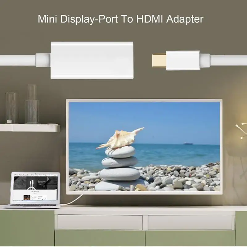 Кабель-адаптер Mini DP-HDMI мини-порт дисплея конвертер DP в HDMI белый для Apple Mac Macbook Pro Air