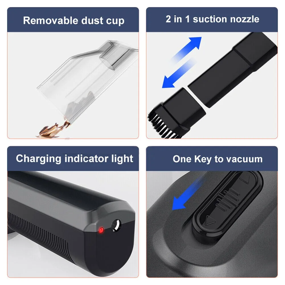 

10000Pa Vacuum Cleaner Car Cordless Handheld Mini Accessory Comfortable