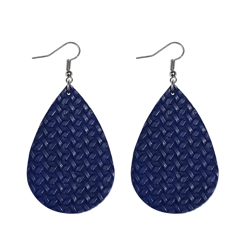 2019 тканые серьги из кожи искусственной массивные большие для женщин модные