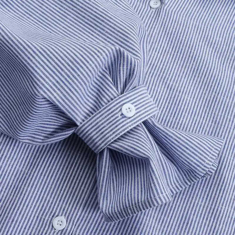 

Women's Asymmetrical Blouse ZANZEA 2021 Stylish Spring Striped Shirts Puff Sleeve Blusas Female Lapel Tunic Chemise Plus Size 7