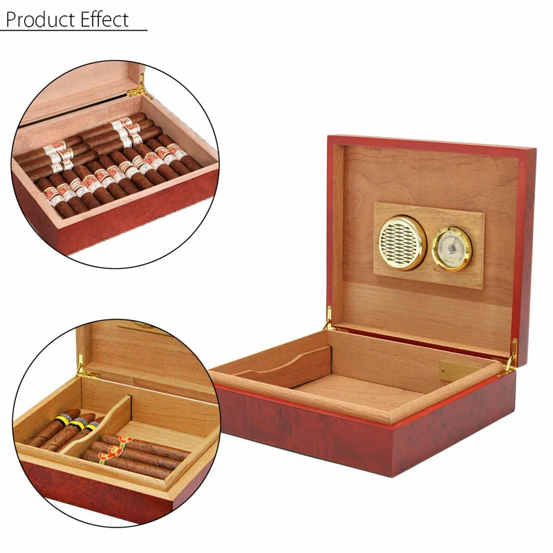 Экономичный дерево кедра с подкладкой прикуриватель Коробка Для Хранения Сигар