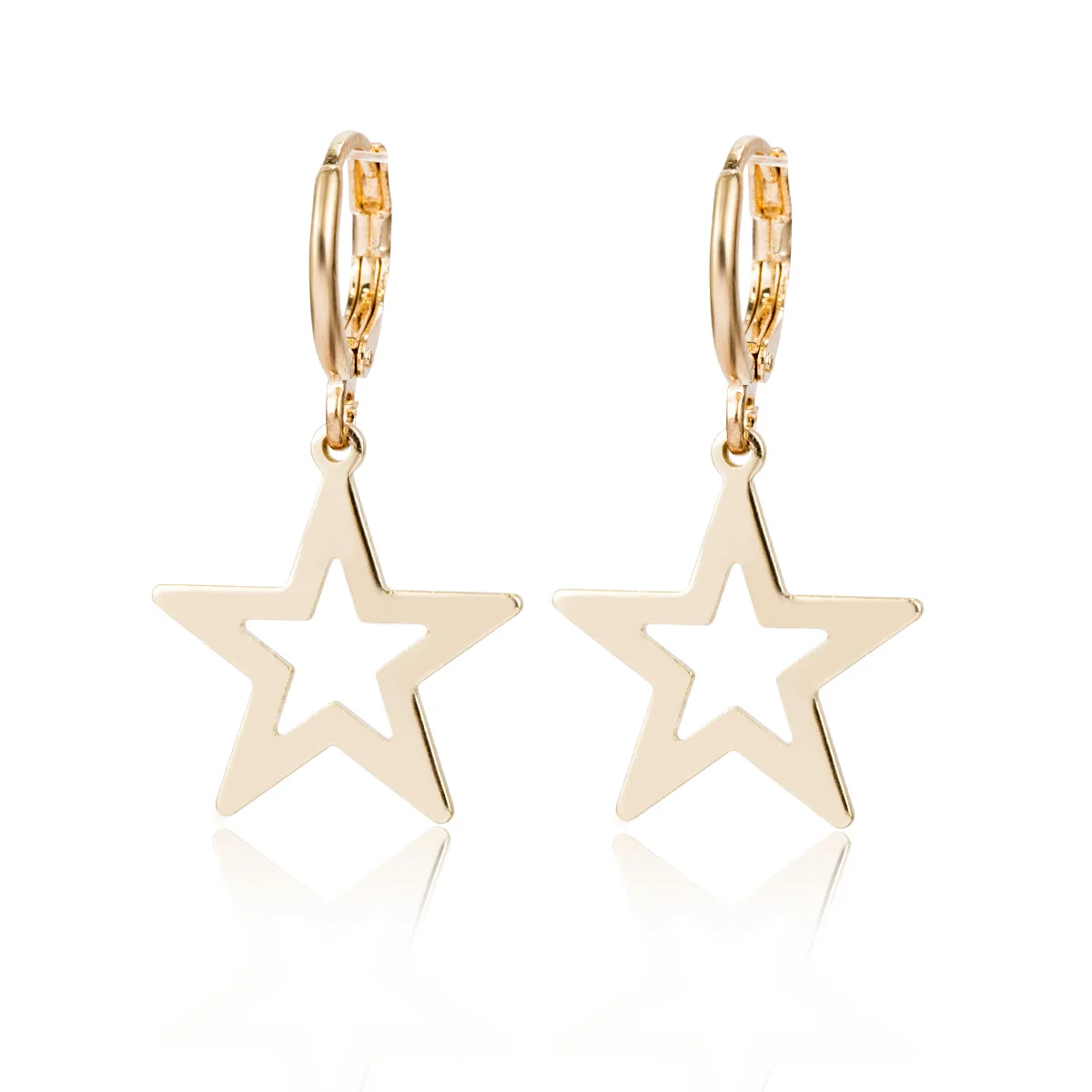 Small Style9 Gold Новинка, Милые простые серьги-подвески в виде розы, цветов, Луны, крестик Love Heart, висячие серьги для женщин, золотые, серебряные, маленькие серьги - Окраска металла: Small Style9 Gold