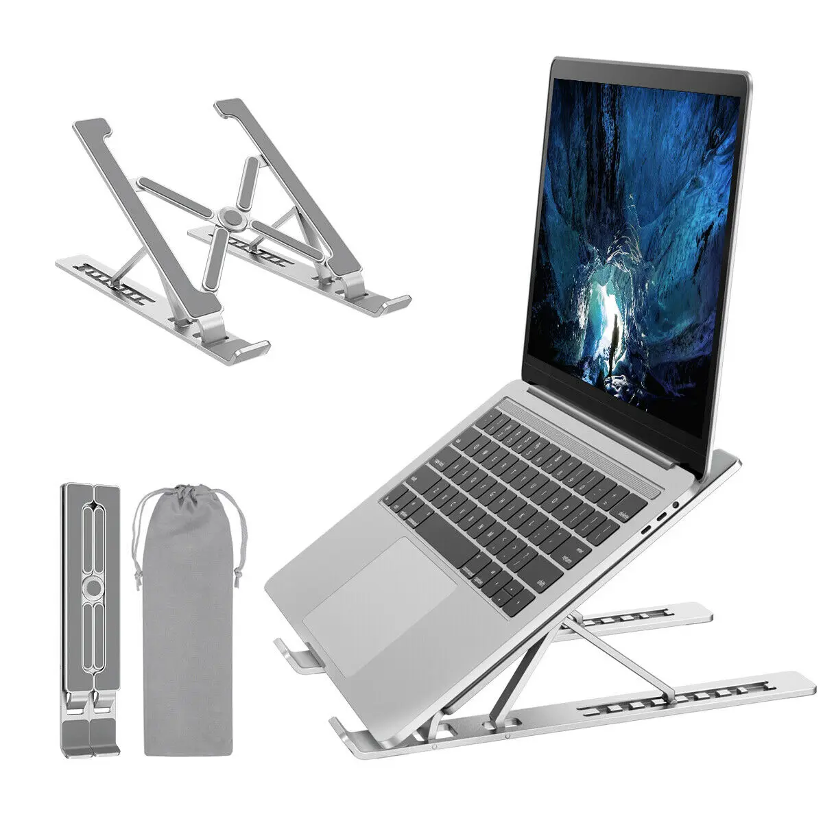 

Portable Laptop Stand Aluminium Foldable Notebook Support Laptop Base Macbook Pro Holder Adjustable Bracket Computer Accessories