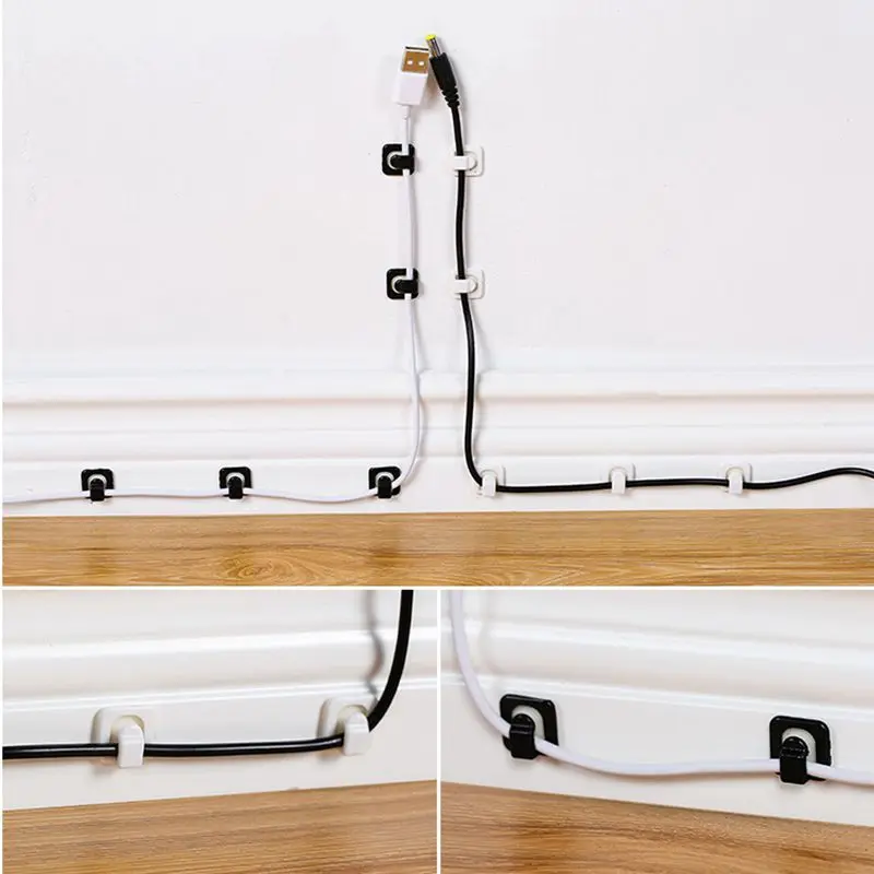 18 шт. зажимы органайзера для провода и шнура фиксатор аккуратный держатель