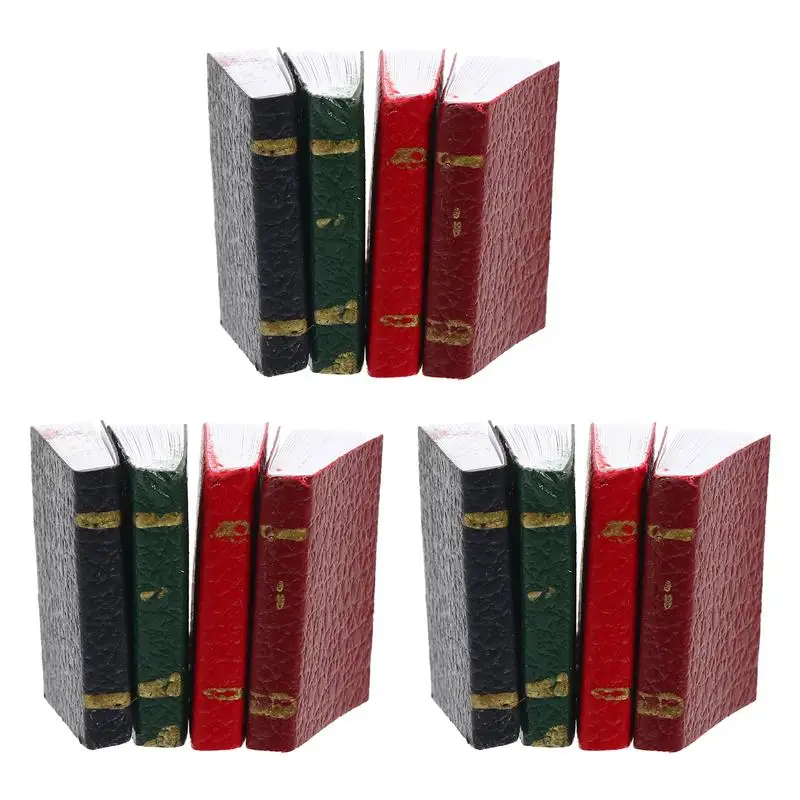 

Нежные уникальные красивые аксессуары для кукольного домика, миниатюрная модель мини-книги, декор для книг, 12 шт.