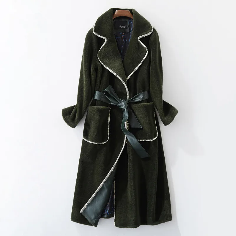 

Fashion Women's Fur Coat Winter Warm Female Jacket Real Sheep Shearing Fur Coats Natural Wool Jackets For Women WYQ972