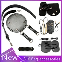 bag accessories women handbag strap belt for knitting bag pu leather bottom shoulder bag handles handmade bottom bucket