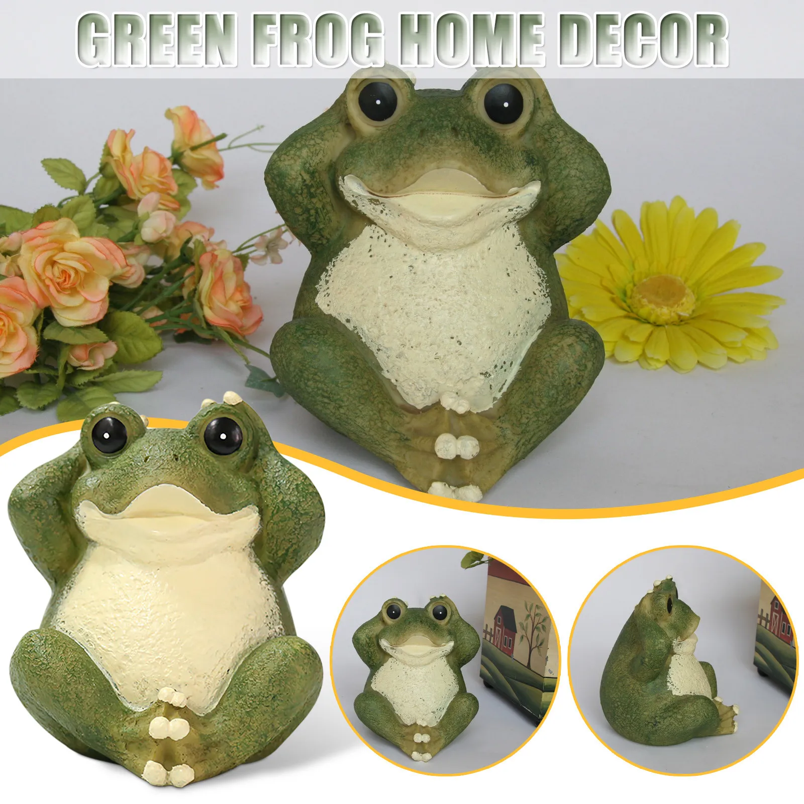 Статуи лягушки маленькие прекрасные украшения сидящие не смотрит на животных