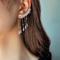 ear bone clip long wings tassel earrings female new zircon earrings earrings jewelry gifts