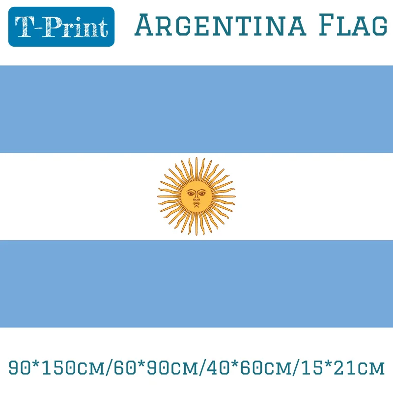 

2pcs Flag 90*150cm/60*90cm/40*60cm/15*21cm Argentina flag For World Cup National Day Sports games Sports meeting Gift